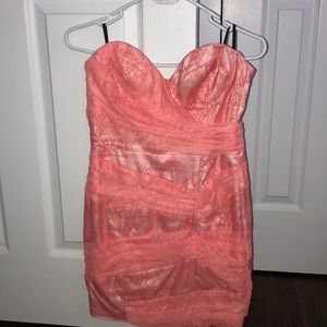 BEBE pink party dress